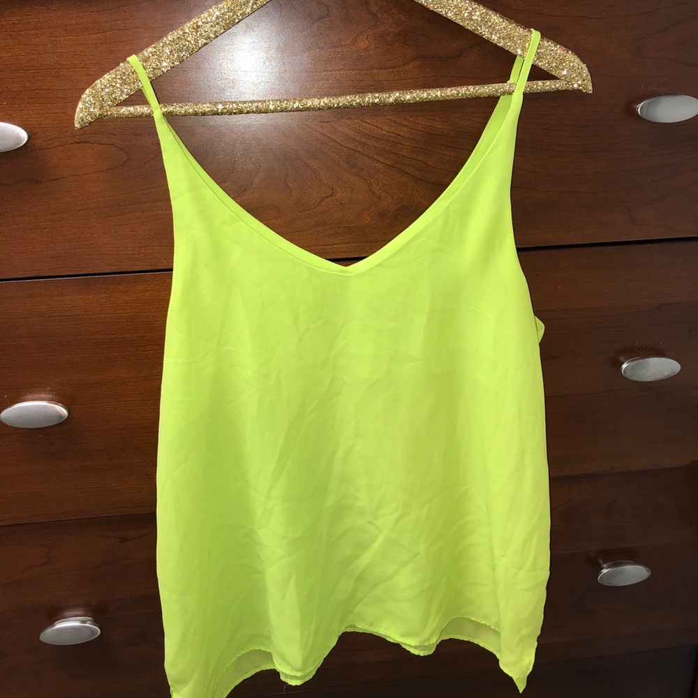 Lime green tank top